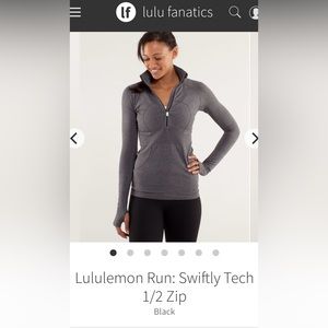 Lululemon Run Swiftly Tech 1/2 Zip Size 10